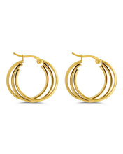 Load image into Gallery viewer, Triple Circle Lilibet Hoops