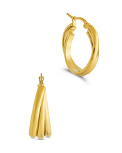 Load image into Gallery viewer, Triple Circle Lilibet Hoops
