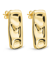 Load image into Gallery viewer, Monet Molten Metal Bar Stud Earrings