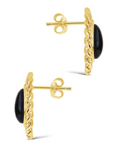 Load image into Gallery viewer, Ainsley Onyx Statement Stud Earrings