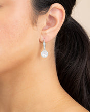 Load image into Gallery viewer, Bezel Frame Rose Petal Short Drop Earrings