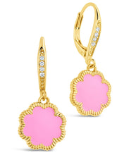Load image into Gallery viewer, Rose Petal Short Drop Earrings