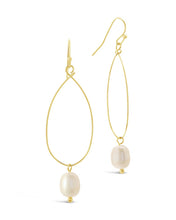 Load image into Gallery viewer, Teardrop Pearl Dangle Earrings