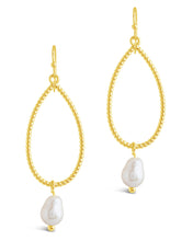Load image into Gallery viewer, Elyse Pearl & Oval Drop Dangle Earrings