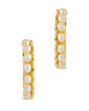 Load image into Gallery viewer, Pearl Bubble Hoop Earrings