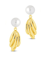Load image into Gallery viewer, Chérie Pearl Shell Drop Stud Earrings