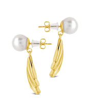 Load image into Gallery viewer, Chérie Pearl Shell Drop Stud Earrings