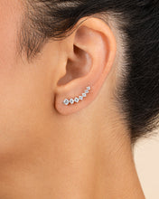 Load image into Gallery viewer, Graduated CZ Crawler Earrings