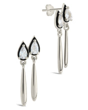 Load image into Gallery viewer, Nyx CZ & Enamel Dangle Earrings