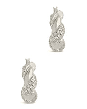 Load image into Gallery viewer, Florence CZ Twist Hoop Earrings