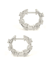 Load image into Gallery viewer, Carleene CZ Chain Huggie Hoop Earrings