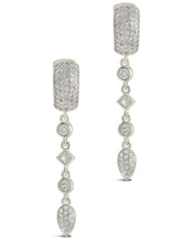 Load image into Gallery viewer, Malin CZ Drop Hoop Earrings