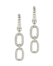 Load image into Gallery viewer, Andi Chain Link Drop Hoop Earrings