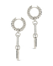 Load image into Gallery viewer, Andi Chain Link Drop Hoop Earrings