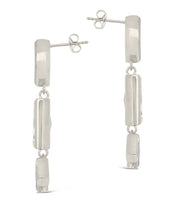 Load image into Gallery viewer, Bella Square & Oval CZ Drop Earrings