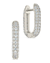 Load image into Gallery viewer, Mara CZ Rectangle Hoop Earrings