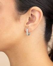 Load image into Gallery viewer, Mara CZ Rectangle Hoop Earrings