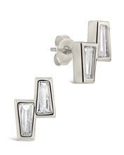 Load image into Gallery viewer, Colsie Tapered CZ Stud Earrings
