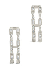 Load image into Gallery viewer, Neah CZ Station Hoop Earrings