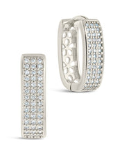 Load image into Gallery viewer, Renee CZ Huggie Hoop Earrings