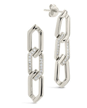 Load image into Gallery viewer, Kinslee Chain Drop Stud Earrings