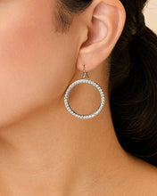 Load image into Gallery viewer, Della CZ Circle Dangle Earrings