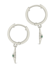 Load image into Gallery viewer, Demi CZ Burst Charm Hoop Earrings
