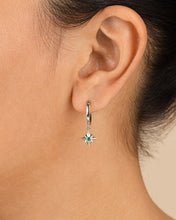 Load image into Gallery viewer, Demi CZ Burst Charm Hoop Earrings
