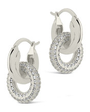 Load image into Gallery viewer, Hunter CZ Interlocking Circle Drop Earrings