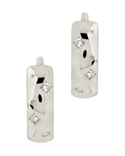 Load image into Gallery viewer, Greer CZ Burst Micro Hoop Earrings