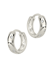 Load image into Gallery viewer, Greer CZ Burst Micro Hoop Earrings