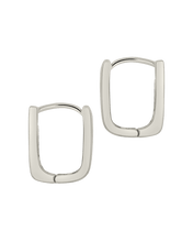 Load image into Gallery viewer, Nadine CZ Rectangle Hoop Earrings
