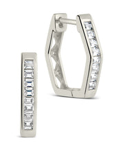 Load image into Gallery viewer, Dani CZ Geometric Micro Hoop Earrings