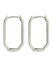 Load image into Gallery viewer, Aria Geometric CZ Micro Hoop Earrings