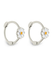 Load image into Gallery viewer, Stella Flower Micro Hoop Earrings