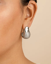 Load image into Gallery viewer, Wesley CZ Statement Huggie Hoop Earrings