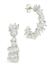 Load image into Gallery viewer, Keziah Geo Cut CZ Hoops