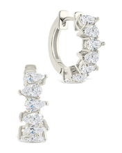 Load image into Gallery viewer, Carina Pear Cut CZ Hoops