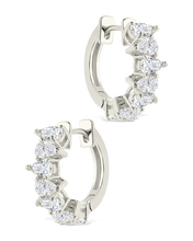 Load image into Gallery viewer, Carina Pear Cut CZ Hoops