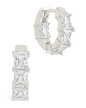 Load image into Gallery viewer, Cosima Baguette CZ Hoops