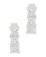 Load image into Gallery viewer, Cosima Baguette CZ Hoops