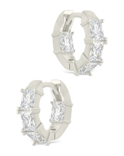 Load image into Gallery viewer, Cosima Baguette CZ Hoops