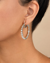 Load image into Gallery viewer, Aaliyah CZ Hoop Earrings