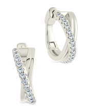 Load image into Gallery viewer, Juliana CZ Hoop Earrings