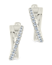 Load image into Gallery viewer, Juliana CZ Hoop Earrings