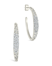 Load image into Gallery viewer, Cherise Pave CZ Hoop Earring