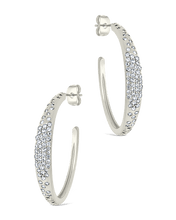 Load image into Gallery viewer, Cherise Pave CZ Hoop Earring