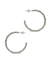 Load image into Gallery viewer, Bezel Set Mixed CZ Hoops