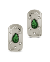 Load image into Gallery viewer, Mixed CZ Chunky Huggie Hoops