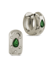 Load image into Gallery viewer, Mixed CZ Chunky Huggie Hoops